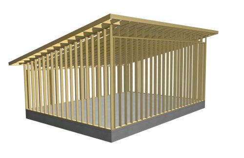 آهن کشی با استفاده از تیرچه مورب یا Rafters