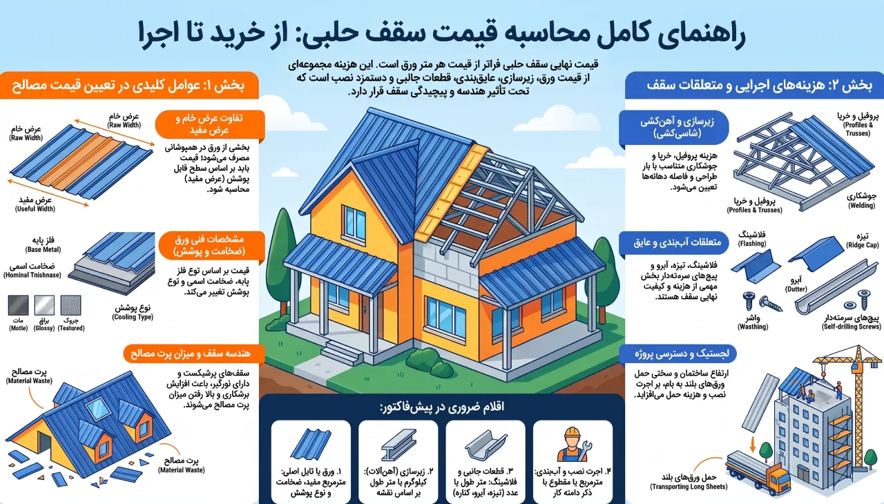 قیمت سقف حلبی چگونه تعیین میشود؟
